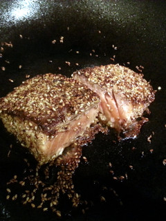 A picture of Sesame oregano salmon.
