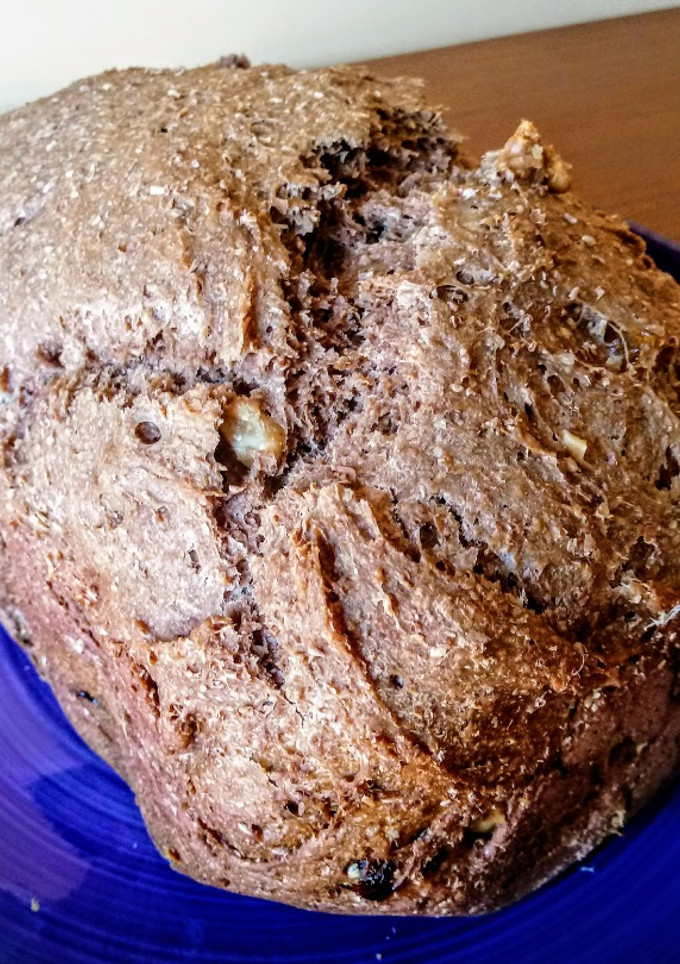 Una foto de Pan de cerveza, pasas y nueces