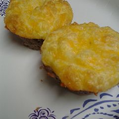 A picture of Meaty cheesy cupcakes.