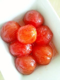 A picture of Honey & Lemon Marinated Cherry Tomatoes.