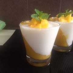 A picture of Mango Panna Cotta.