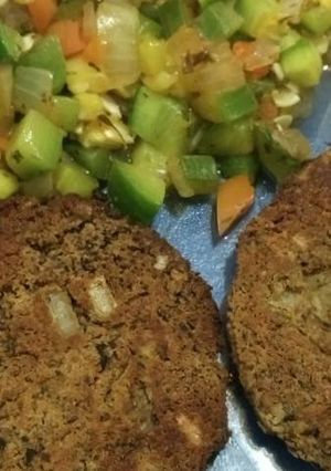 Una foto de Hamburguesas de lentejas con semillas de lino