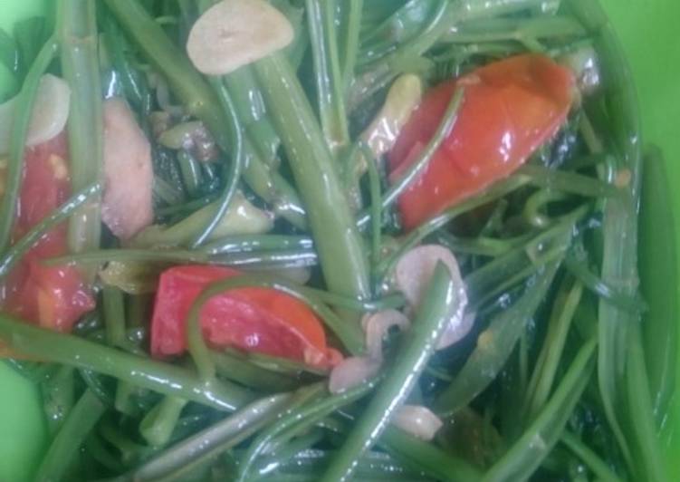 Cara Gampang Membuat Tumis kangkung segar Anti Gagal