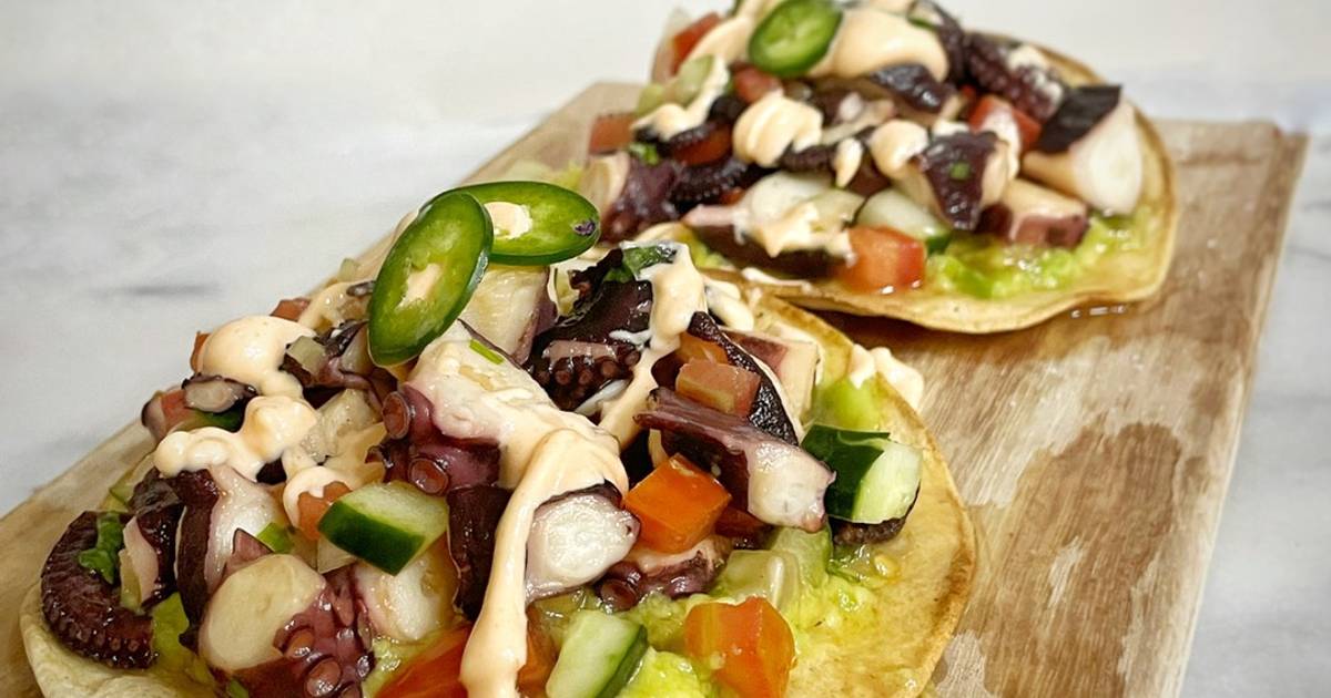 Tostadas de ceviche de pulpo Receta de poramoralhambre- Cookpad