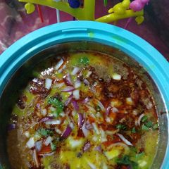 A picture of Moong tadka daal.