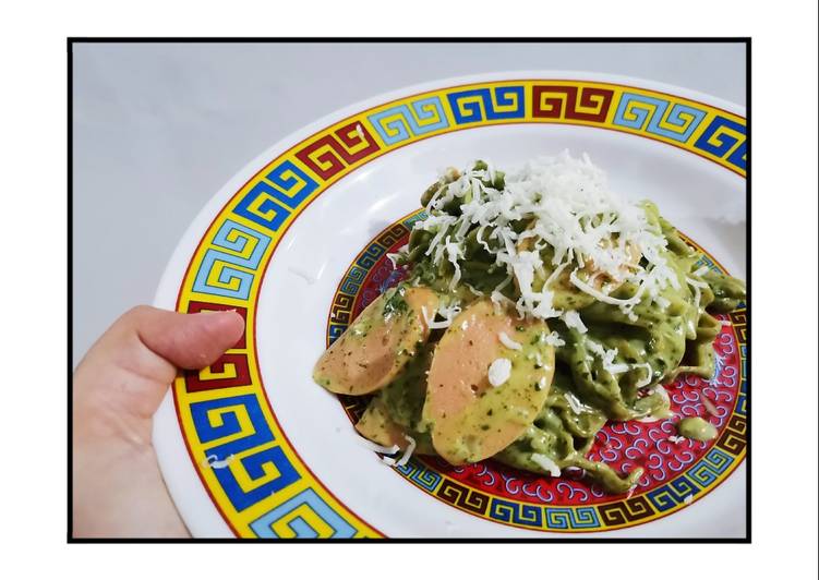 Resep Fettucini Green Carbonara, Bikin Ngiler