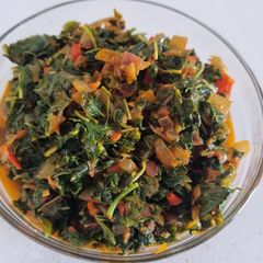 A picture of Bonongwe bhaji nu shake.