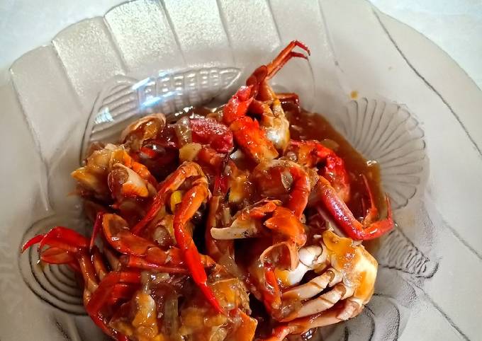 Kepiting saus asam manis pedas (rajungan)