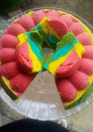 Foto resep Rainbow kukus ala kadarnya