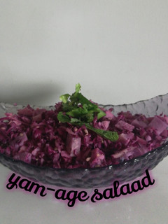 A picture of Yam-age salad.