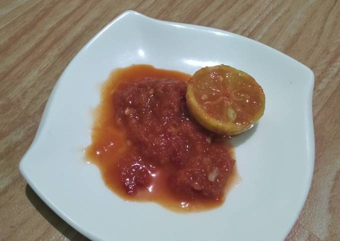 Sambal terasi mentah segar