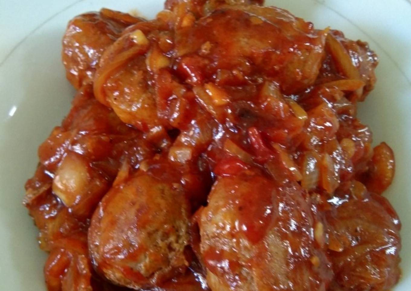 Bola daging cincang asam manis