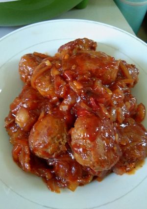 Foto resep Bola daging cincang asam manis
