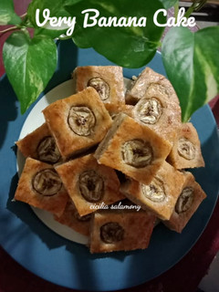 Foto resep Very Banana Cake..No Mixer..1 Telur