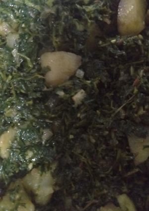 A picture of Aloo Methi.