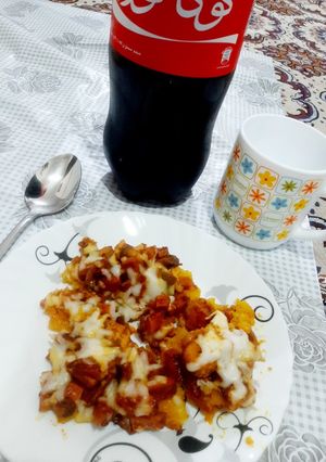 عکسی از دستور پیتزا سیب زمینی