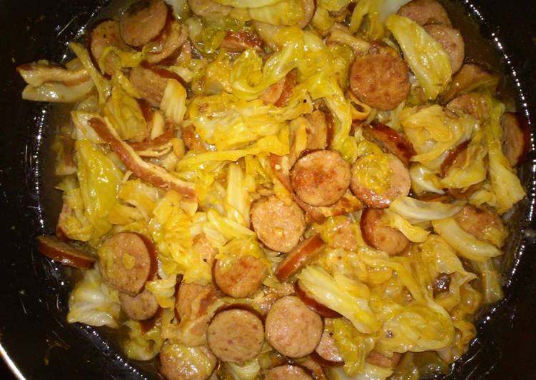 Recipe of Delicious Smoked Sausage and Cabbage