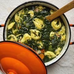A picture of Mom’s Tortellini Soup.