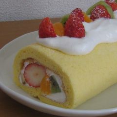 Easy Roll Cake Sponge Made with Rice Flour A picture of Easy Roll Cake Sponge Made with Rice Flour.