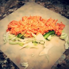 A picture of Skinny Buffalo Chicken Egg Rolls (baked).