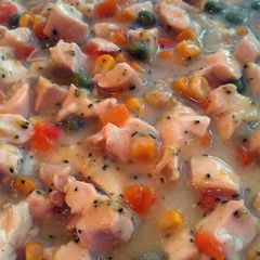 A picture of Vickys Chicken Fricassee, GF DF EF SF NF.