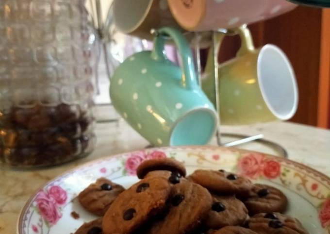 Resep Choco cookies teflon 4 bahan simple