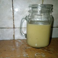Banana Peanut butter smoothie A picture of Banana Peanut butter smoothie.
