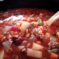 A picture of Beef and Vegetable Soup.