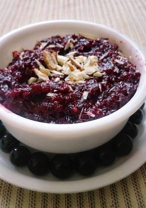 A picture of Beetroot ka halwa.