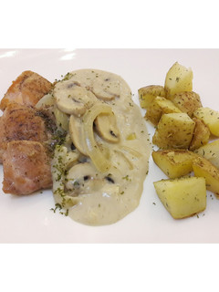 Foto resep Easy Grilled Chicken with Creamy Mushroom Sauce