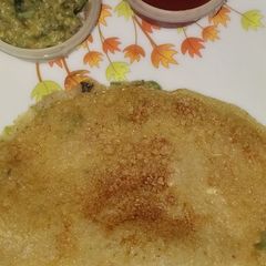 Instant Rice Flour Dosa with Peanut Chutney A picture of Instant Rice Flour Dosa with Peanut Chutney.