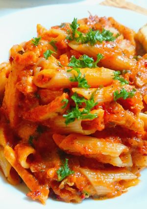 A picture of Penne Arrabiata.