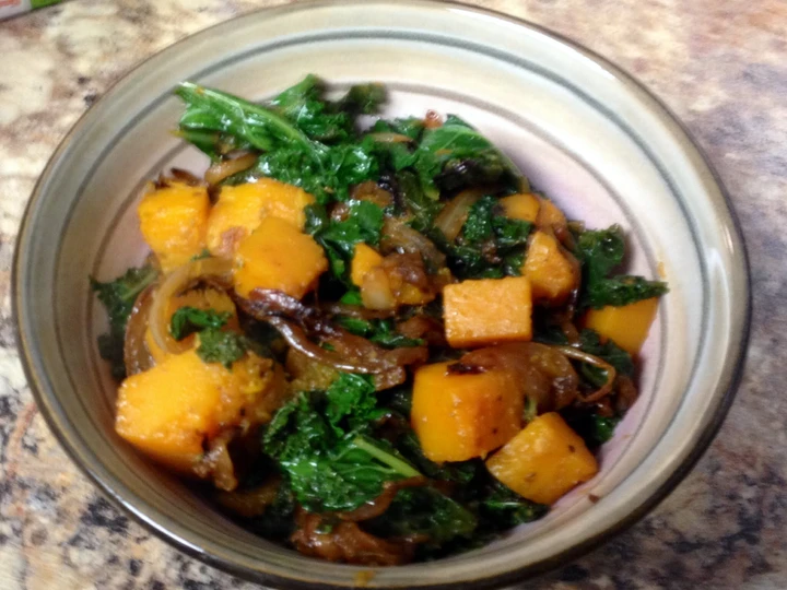 Recipe Kale dengan Labu dan Bawang which Delicious