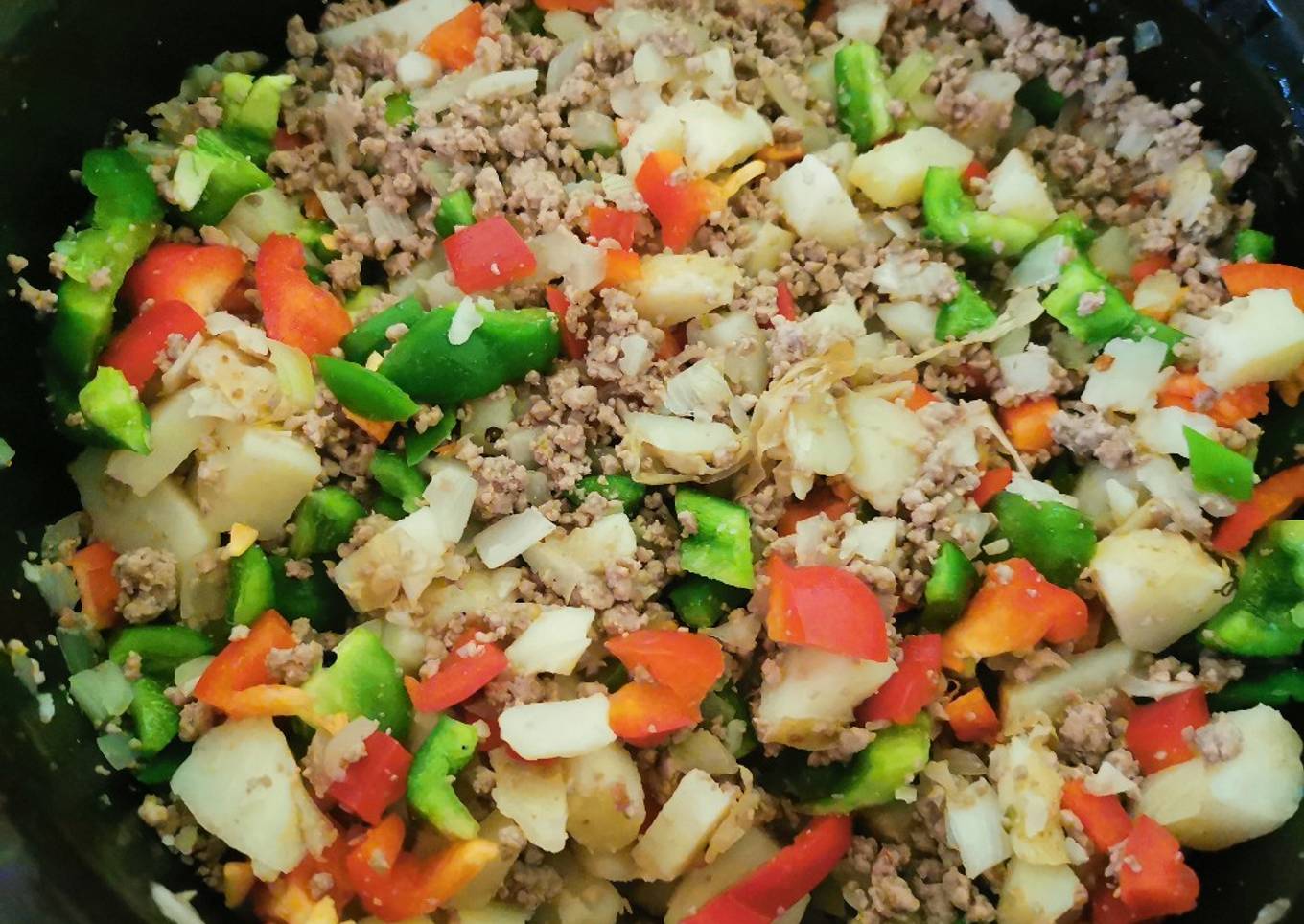 Alambre con carne molida de res