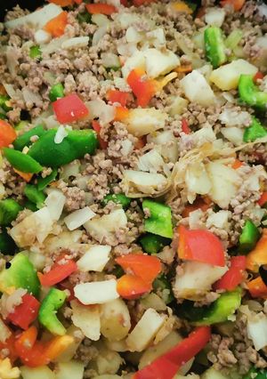 Una foto de Alambre con carne molida de res