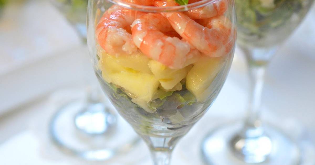 For Doll's Festival: Tri-colored Shrimp Cocktail Salad Recipe by ...