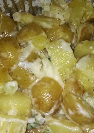 A picture of Mandys baby potato salad.