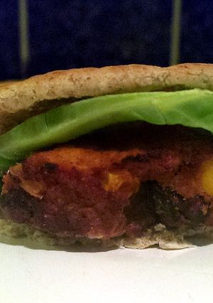 A picture of Sophie's BBQ Mexican veggie burgers.