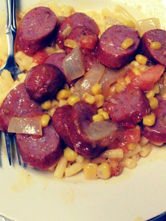 A picture of Sausage Mac & Cheese.