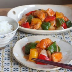 A picture of Simple Non-Deep Fried Sweet and Sour Chicken.