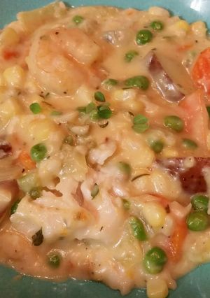 A picture of Fish and Shrimp Potpie.