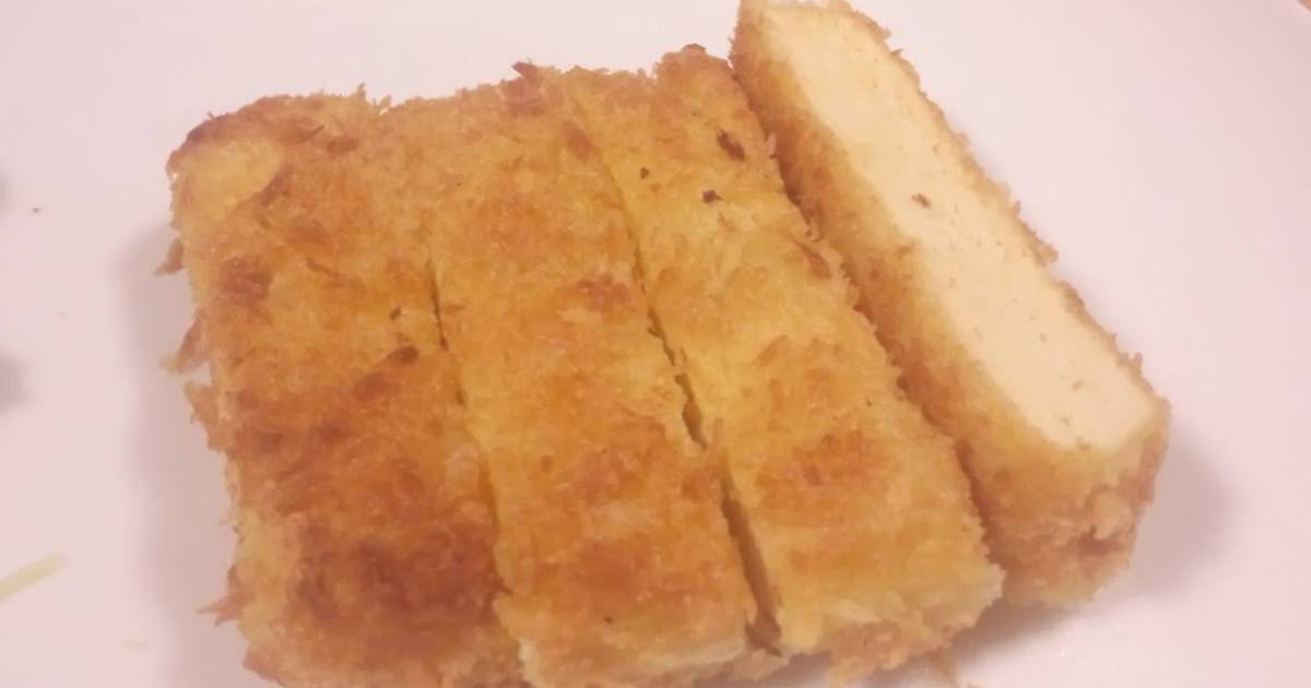NonFry Meatless Tonkatsu using Frozen Tofu Recipe by cookpad.japan