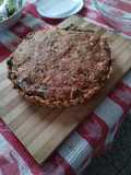 Quiche de salmón, ricota casera y acelga