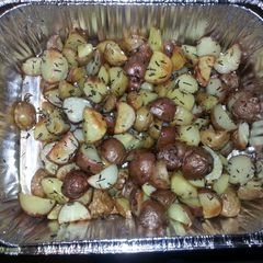 A picture of rosemary potatoes.