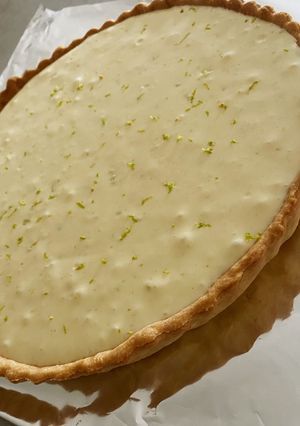 Une photo de Tarte crémeux citron 🍋 citron vert gingembre