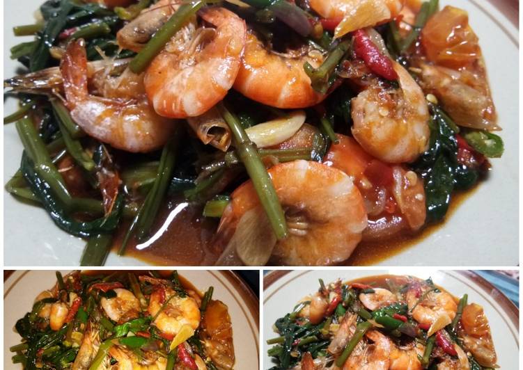 Bumbu 🦐Udang Cah kangkung saus tiram 🦐 | Resep Membuat 🦐Udang Cah kangkung saus tiram 🦐 Yang Paling Enak