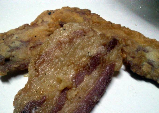 Crispy fried bacon