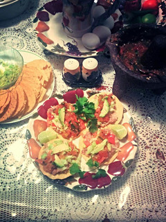 A picture of Norma's Tostadas (bean).