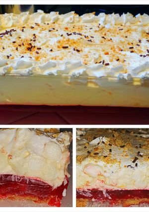 A picture of Ray's' Jello Cake.