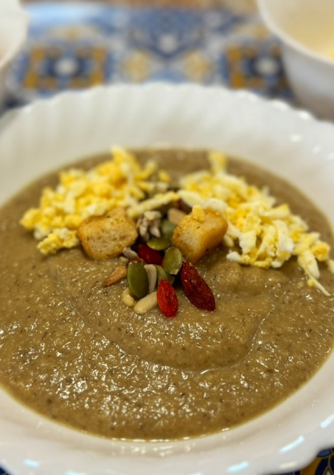Una foto de Crema de champiñones